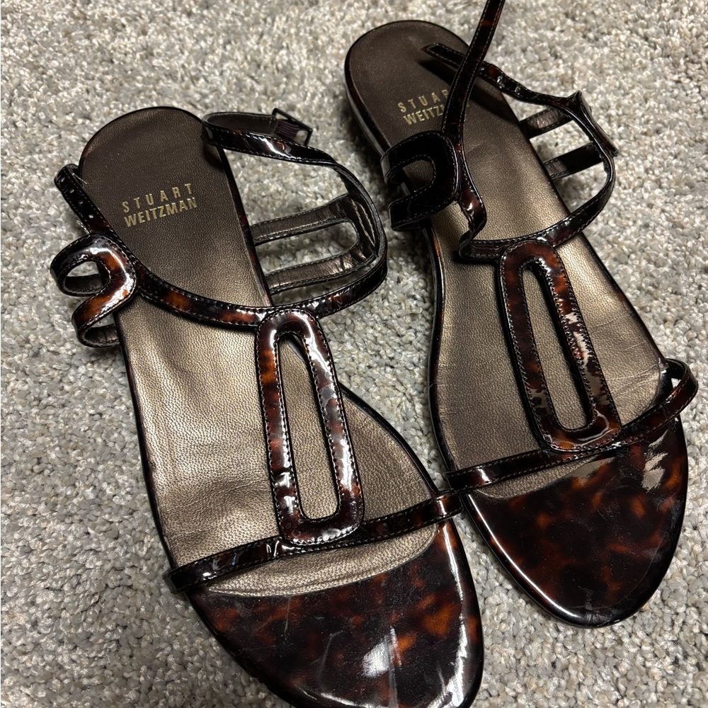 Stuart Weitzman Tortoiseshell Sandals